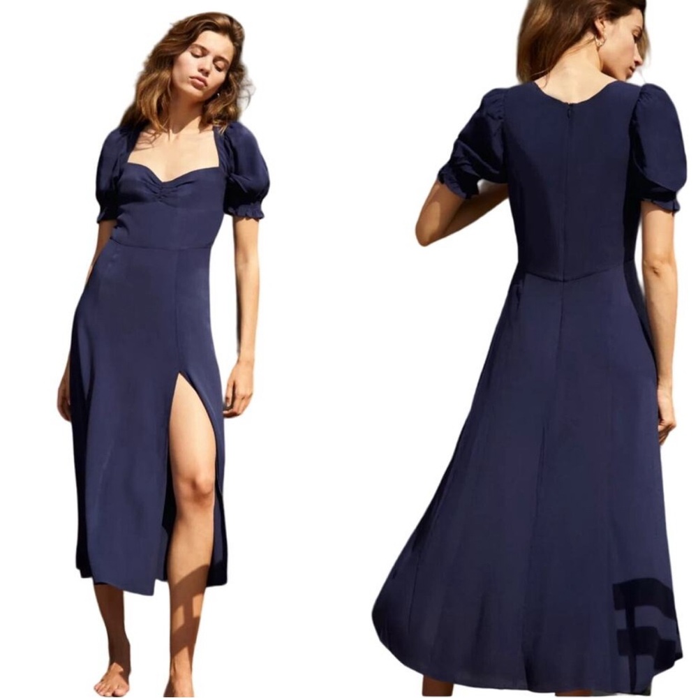 Aritzia Navy Midi Dress